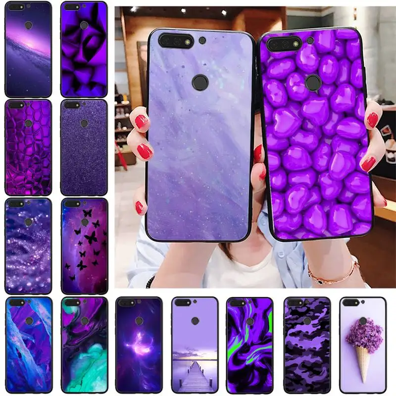 

Purple Aesthetic Phone Case For Huawei Honor 10X lite 7C 7A 8X 9X 8A 20lite 10lite 10i 8C 7X 8S 20S 9S 7S 9A Case