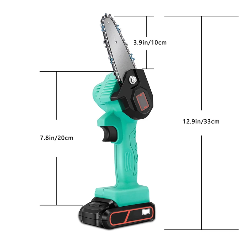 

Portable Mini Electric Pruning Saw Light Weight Electric Chainsaw for Agriculture Cordless Chainsaw for Garden Climbing 0.7kg