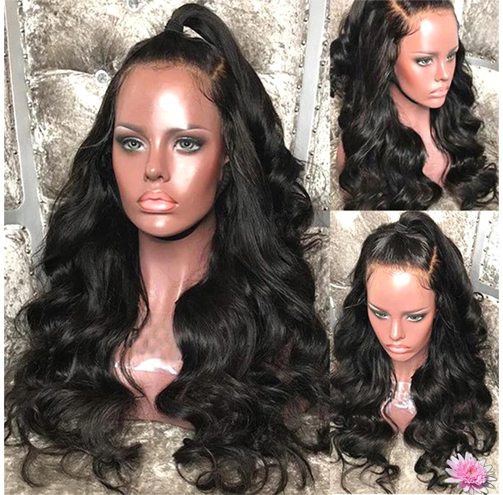 

Lace Front Wigs Body Wave Human Hair Wigs 180% Density Pre Plucked with Glueless Lace Front Wigs Bleached Knots For Black Wome