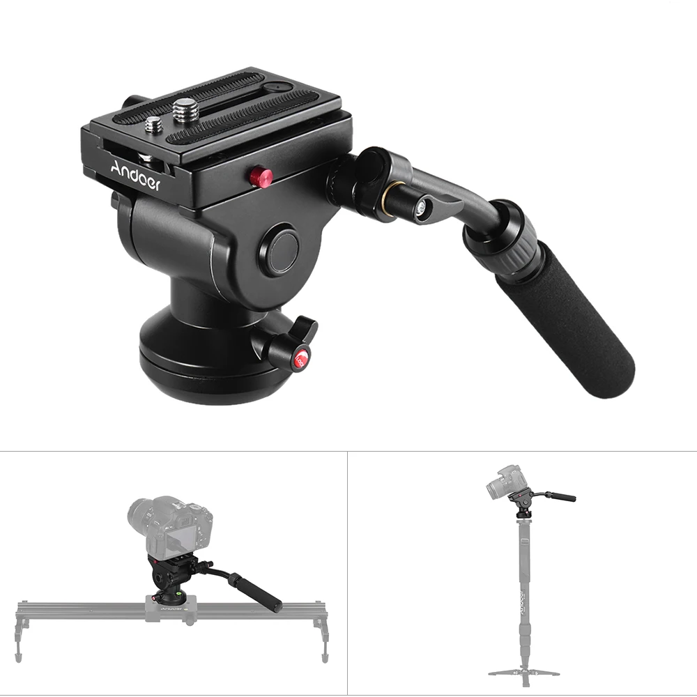 Andoer гидравлический панорамный шаровой головкой экшн флюидальный Штатив для Canon