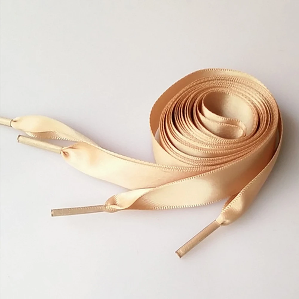 

1pair Fixed Accessory Universal Decoration Tie Up Sport Smooth Solid Walking Wide Flat Shoelace