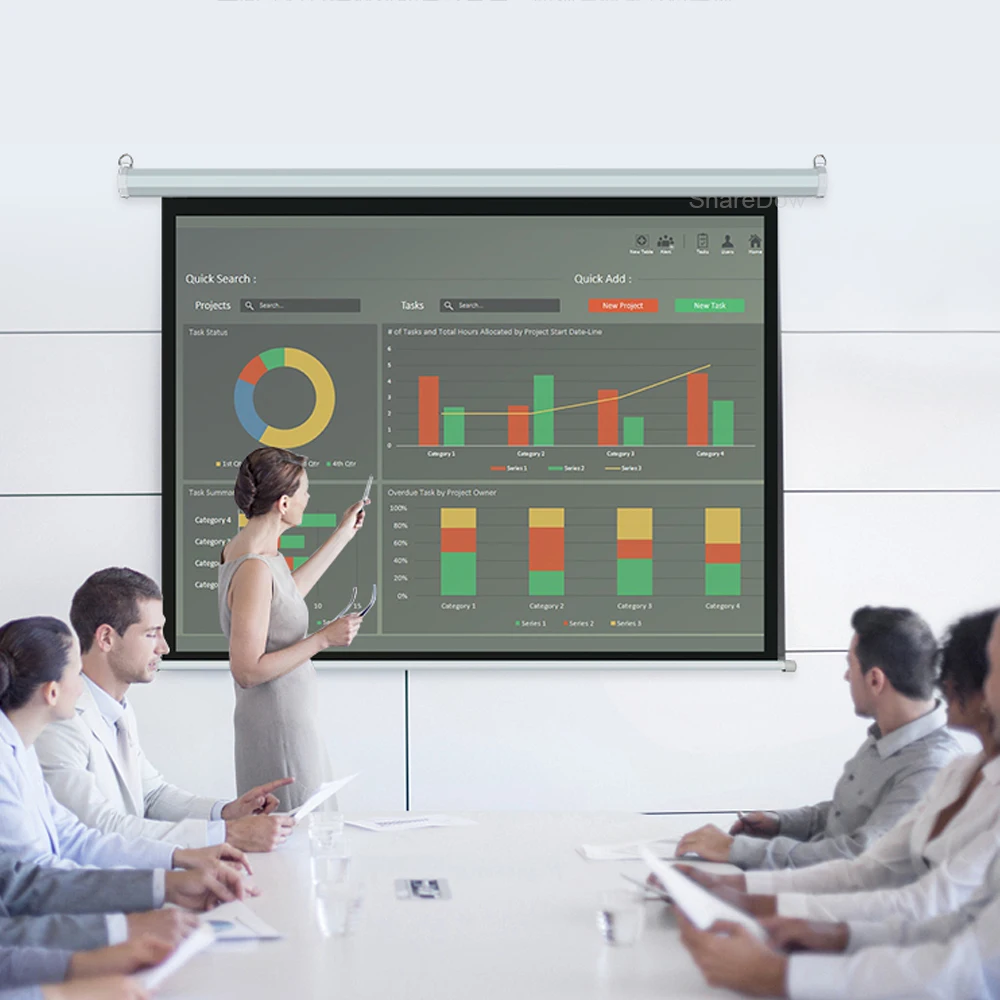 Электрический моторизованный Экран студийной съемки с изображением соотношение