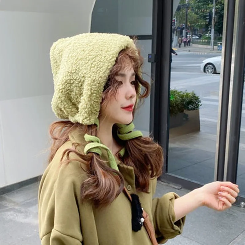 Плюшевая шапка Женская осенне-зимняя Корейская версия все виды модных Баотоу