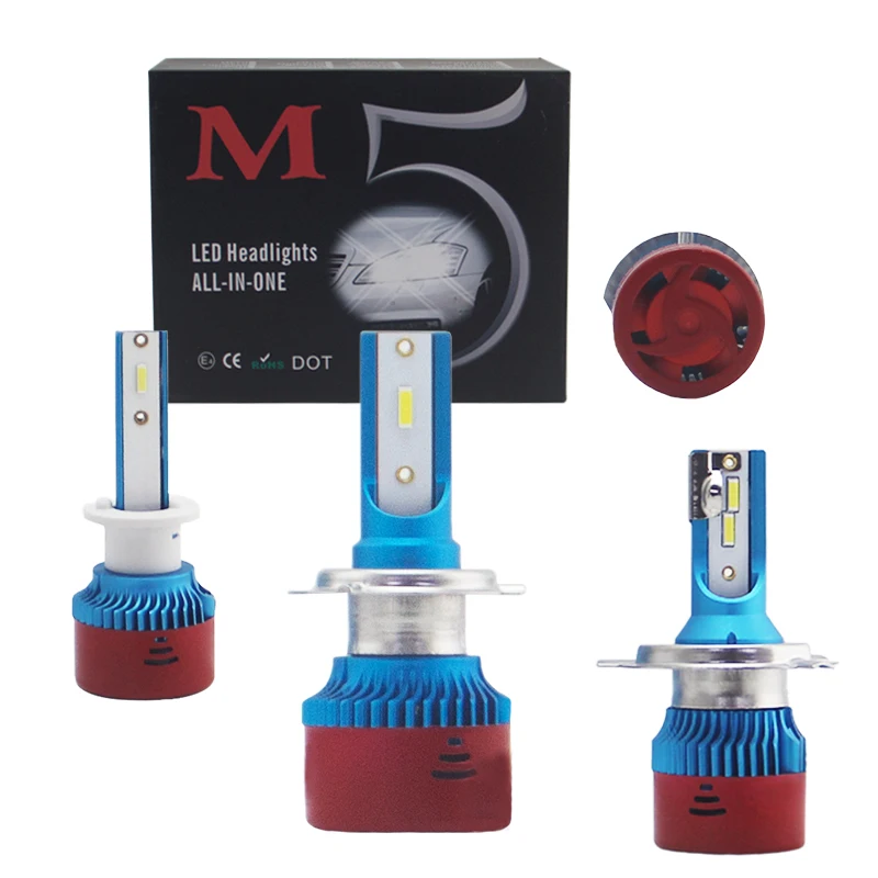 SHUOKE Mi8 светодиодный лампы 1860 чип H1 H3 H7 H27 880 9005 9006 H10 H11 5202 H4 H13 9007 9004 Привет короче
