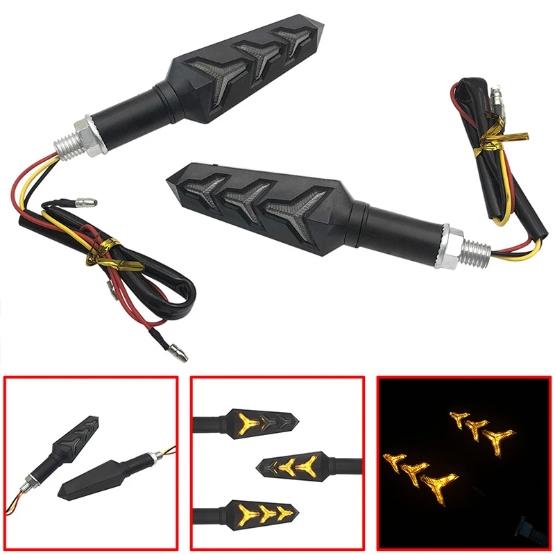 

Motorcycle LED Turn Signal Light Flowing Turn Signal Flasher Blinker Stop Signal Brake Light Motorcycle modification Accessories