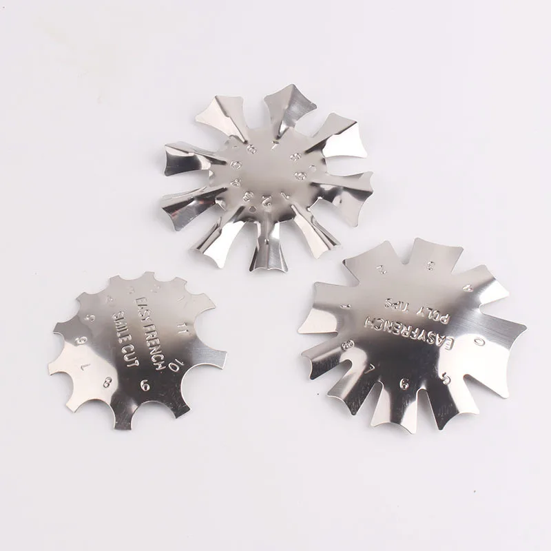 3 Type Metal Trimmer Nail Template DIY Valuable French Cutter Manicure Art Tool Smile Line Tips Trimme | Красота и здоровье
