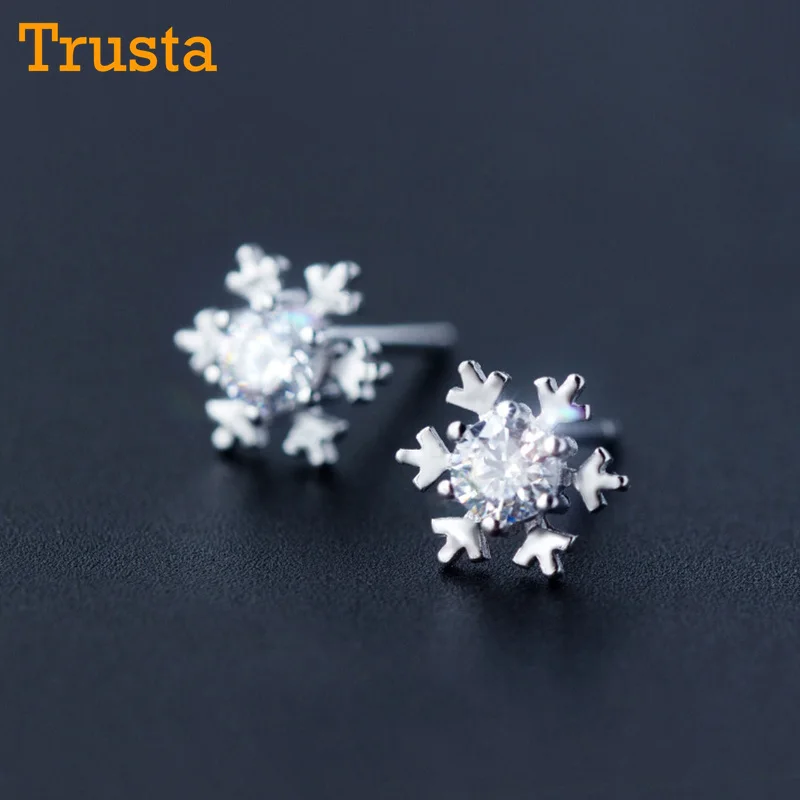 Женские серьги гвоздики из серебра 100% пробы с фианитом|earrings gift|fashion stud earringsstud earrings