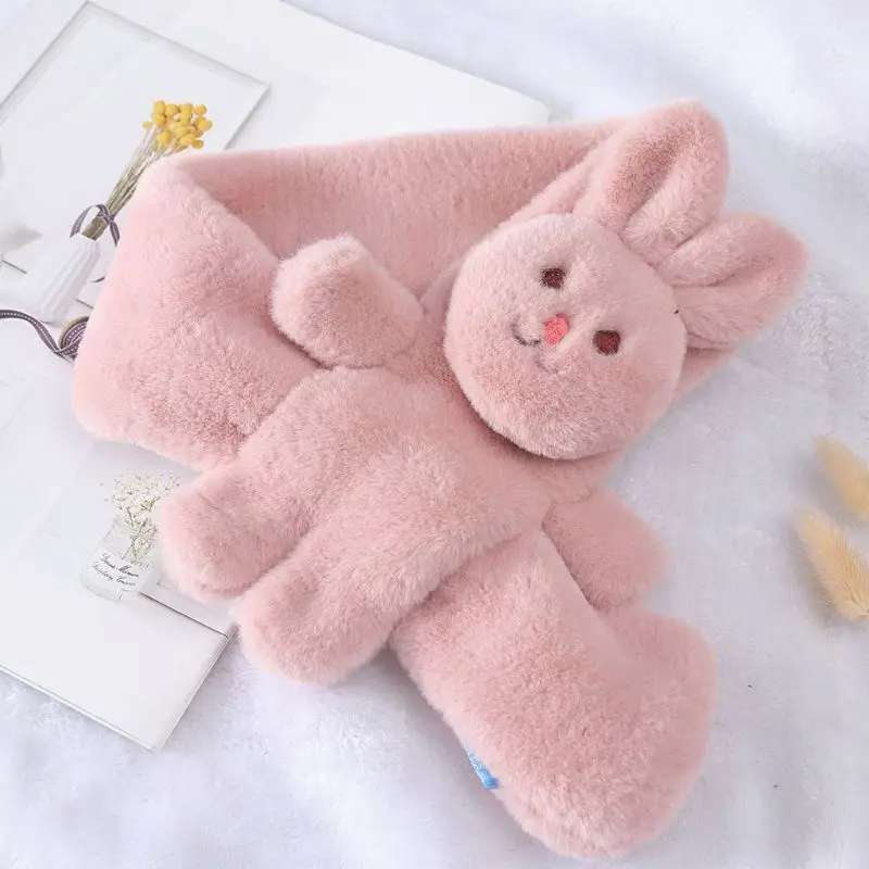 Для малышей детей зимняя теплая одежда для шеи с кроликом | Аксессуары одежды