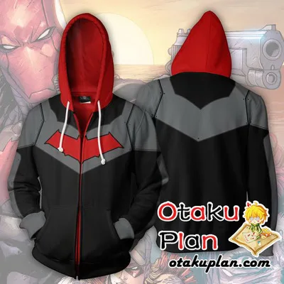 Nightwing Cosplay Hoodie 3D Print Costume Jacket Sweatshirt Halloween Zipper Pullover Jersey | Costumes