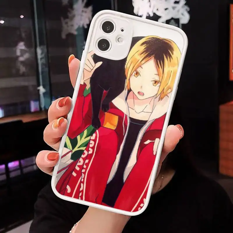 

Anime Kenma Kozume Of Haikyuu Phone Cases matte transparent For iphone 7 8 11 12 plus mini x xs xr pro max cover
