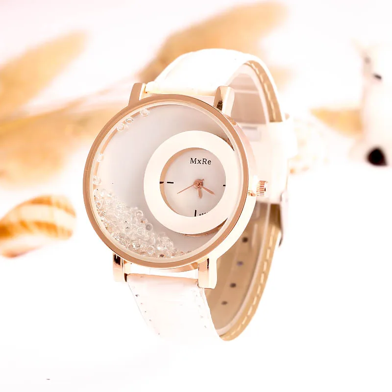 

Fashion Luxury Watches for Women Stylish Elegant Leather Strap Buckle Rhinestones Ladies Female Wrist Watch Clock montre femme