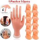 1 шт., гибкая мягкая модель для нейл-арта + 510 шт., пластиковый акриловый тренировочный дисплей с имитацией пальцев, инструменты для маникюра и ногтей