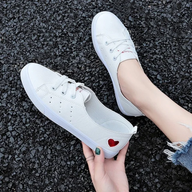 Новинка женская обувь милые маленькие белые туфли спортивная для отдыха на