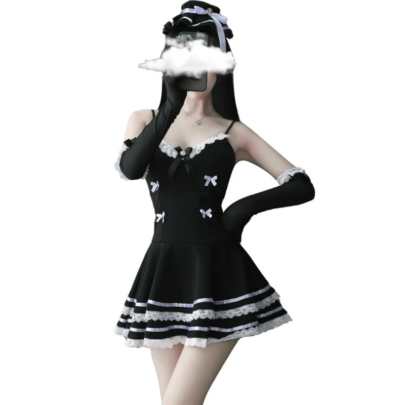 

Japanese Fairy Loli Sweet Nightdress School Girl Cosplay Sexy Costumes Long-sleeved Lolita Skirt Party Dress Sleepwear Lingerie