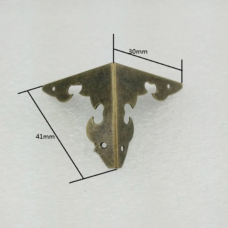 12 шт. 30x30 мм чехол коробка углы мебельные декорации треугольные цветы сбоку