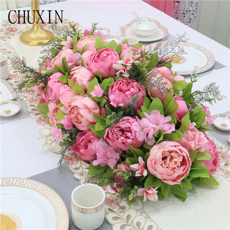 Новинка искусственные пионы CHUXIN цветок для стола свадьбы гостиницы табличка