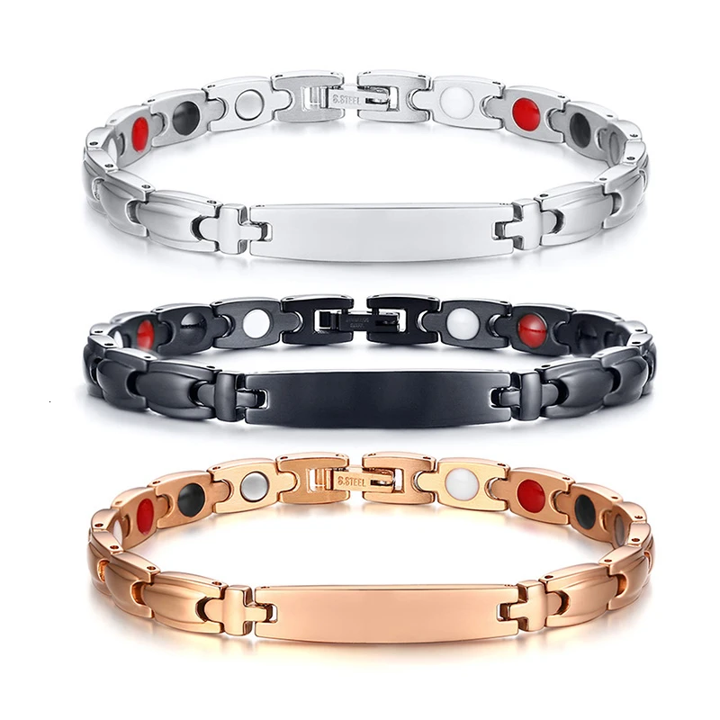 Титановый терапевтический браслет розовый золотой тон лечебный германий