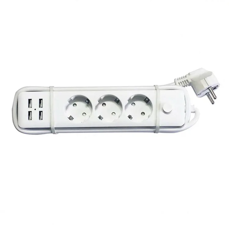 

4usb European standard hole socket with cable German socket USB3AC socket socket European standard round USB mobile phone charge
