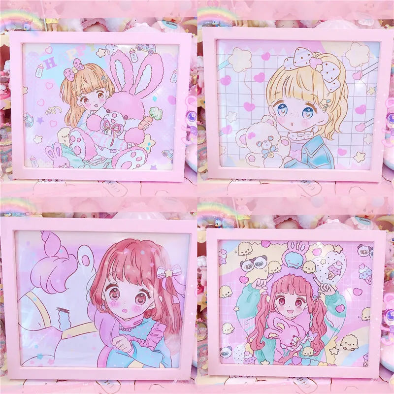 12 дюймов мультяшная деревянная рамка для фотографий Рамка Картина девочек