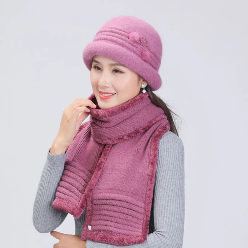 Зимняя женская Шапка-бини 2020 шарф теплая вязаная шерстяная шапка повседневная