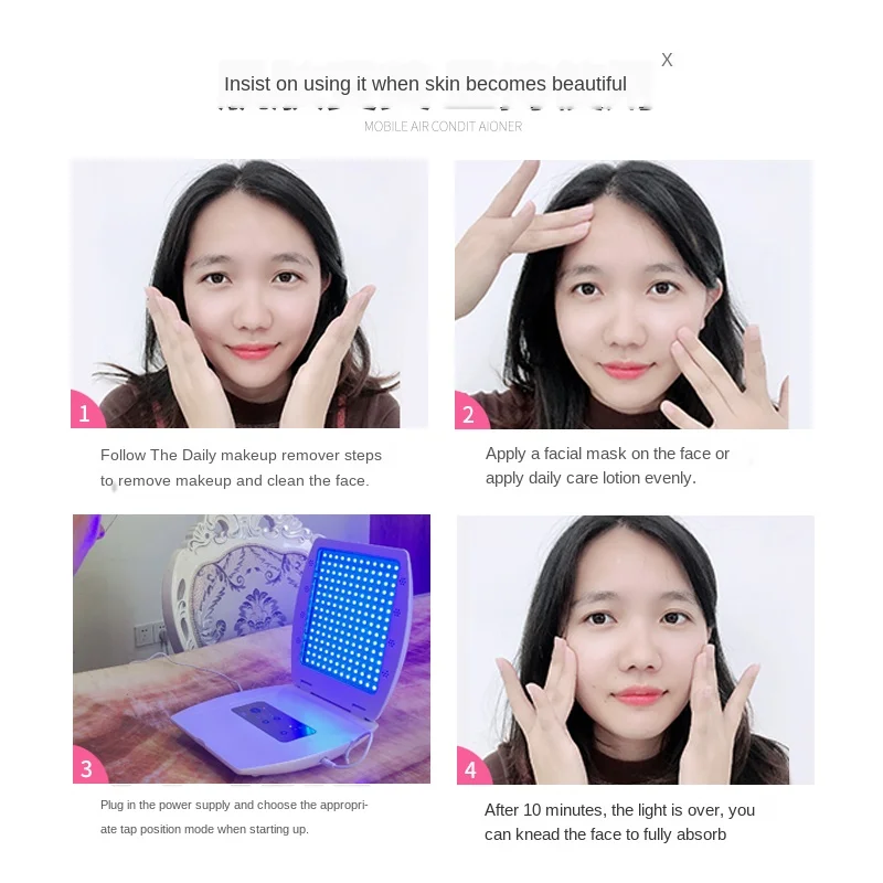 

Christmas Gift Led Mask Face IPL Beauty Instrument Large Row Light Household Beauty Machine Red Blue Light Small Row Light