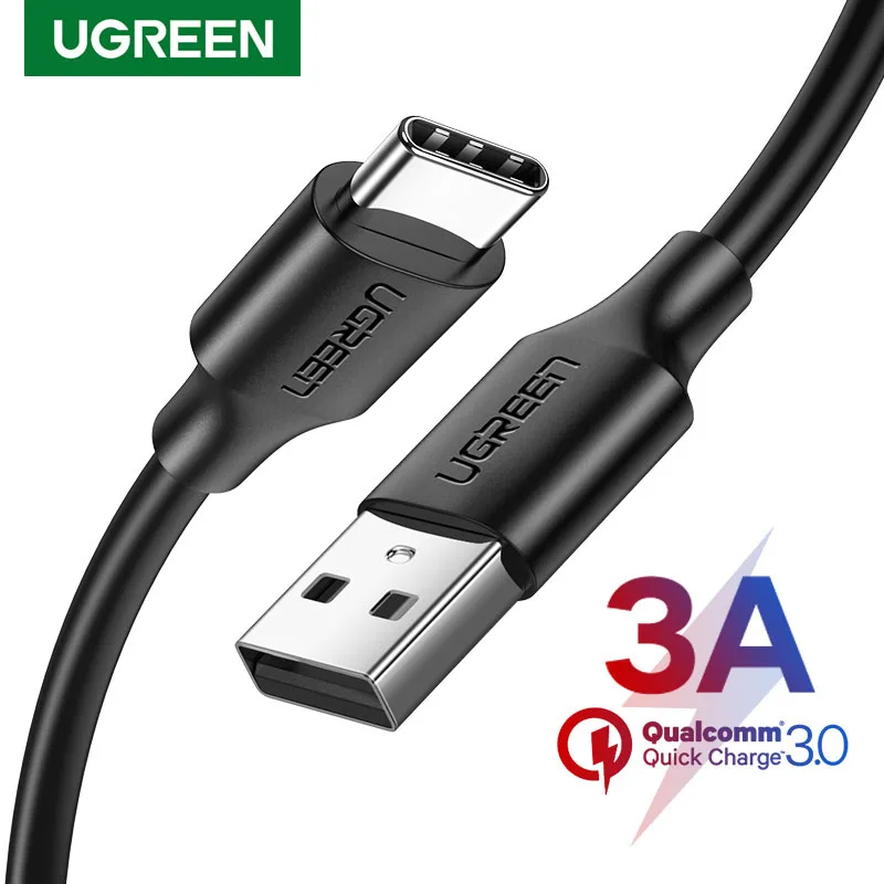 Ugreen-Cable de carga rápida QC 3,0 para móvil, Cable USB tipo C...