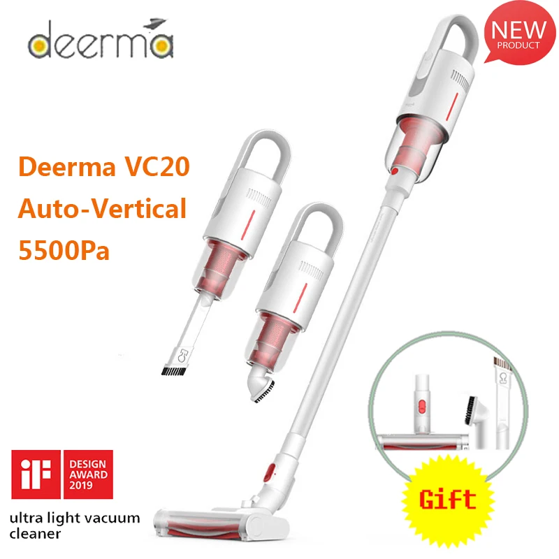 

2020 New Deerma VC20 5500Pa Handheld Cordless Vacuum Cleaner Auto-Vertical Stick Aspirator Vacuum Cleaners For Home Car