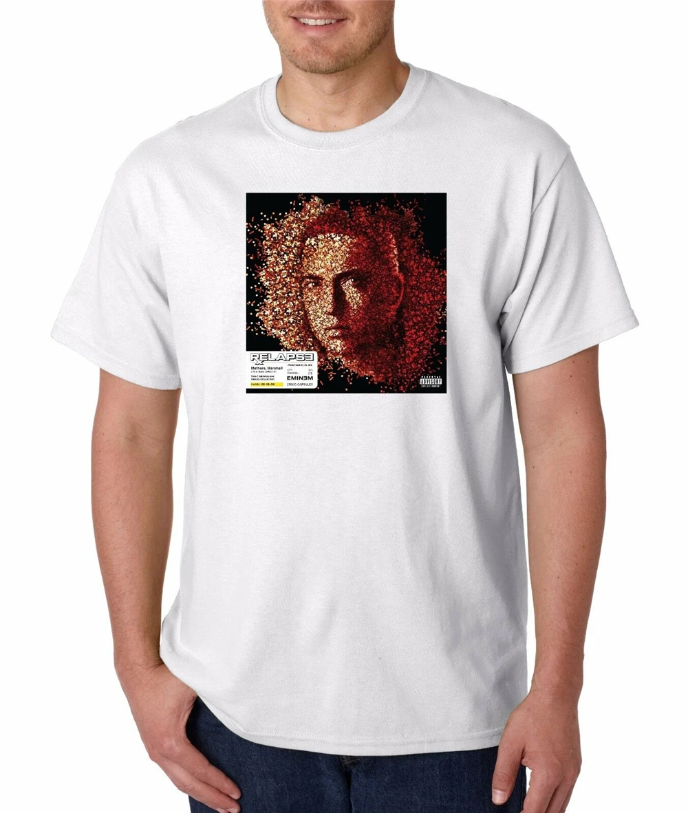 Эминем возврата футболка Классический в стиле хип хоп Rap Slim Shady Revival God новые
