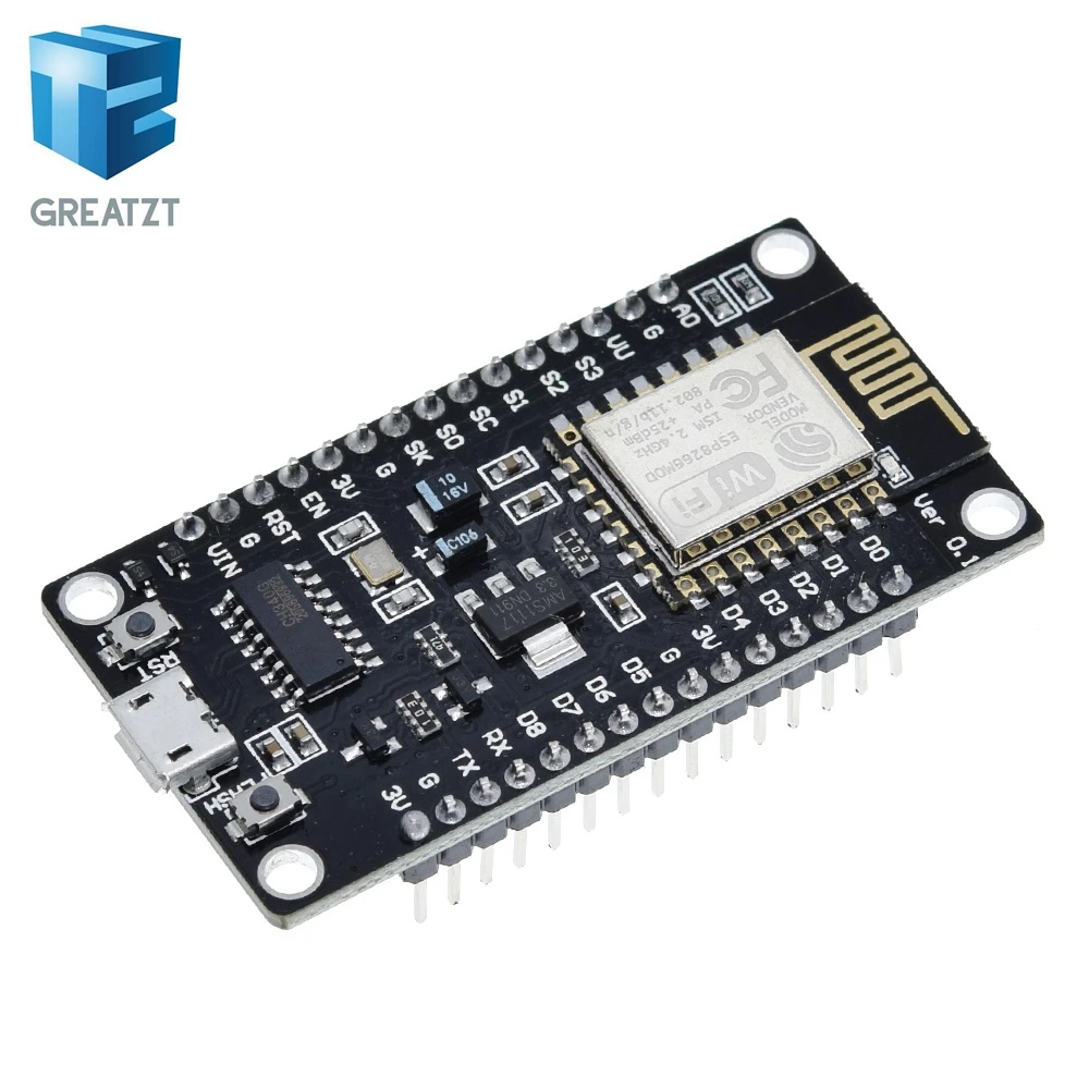Wireless module NodeMcu v3 CH340 Lua WIFI Internet of Things development board ESP8266 with pcb Antenna and usb port for Arduino |