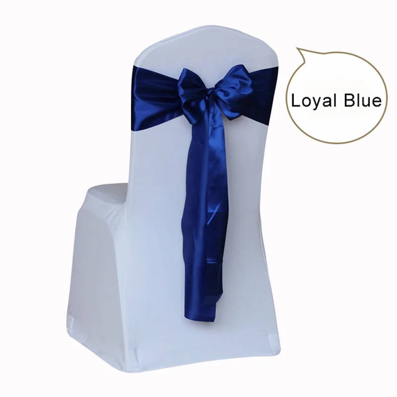 

Wholesale 100pcs/lot Wedding Chair Cover Sash Bow Tie Ribbon Decoration Wedding Party Supplies 14 Color for Choose