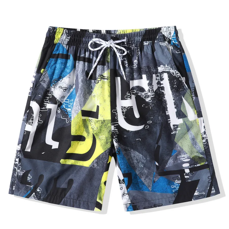 Модные Качественные летние спортивные пляжные шорты с принтом мужские для