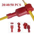 204050 шт. Быстрые электро разъемы соединитель проводов клеммы для проводов 220v пластик тип T соединитель для проводов коннекторы для проводов клеммники для проводов обжимные клеммы