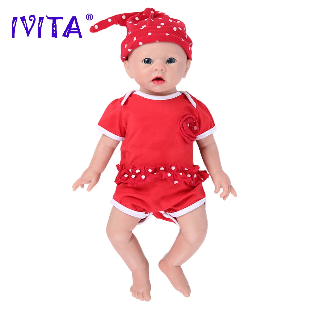 IVITA WG1519 48 см 3700 г реалистичные силиконовые куклы Reborn для новорожденных младенцев