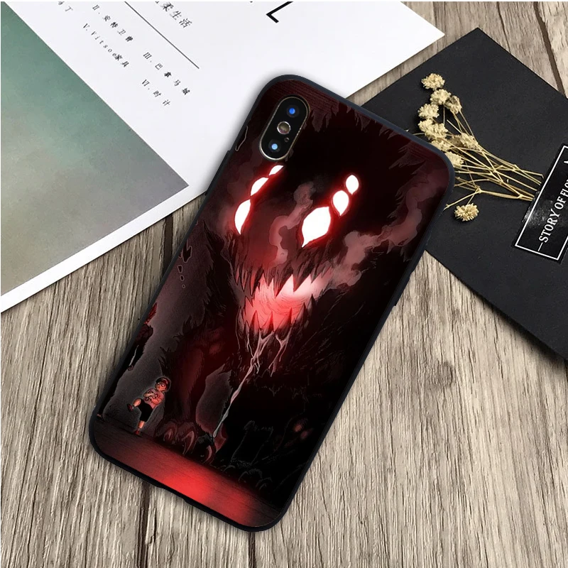 Атака на блок Черный силиконовый чехол для мобильного телефона iPhone 12 XR XS Макс 5 5S SE