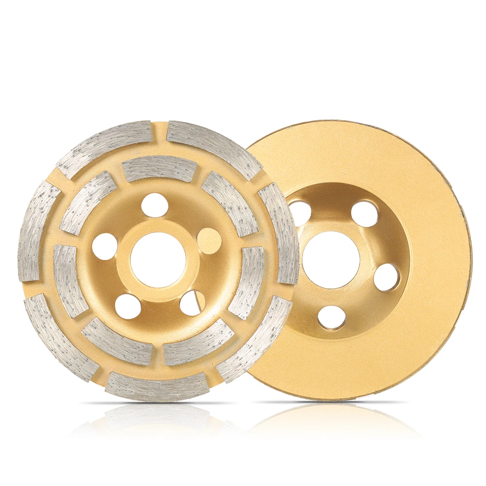 100 мм 4 &quotDiamond 2 ряда сегмент шлифовальный диск чаша Форма Grinder Кубок 20 Внутреннее