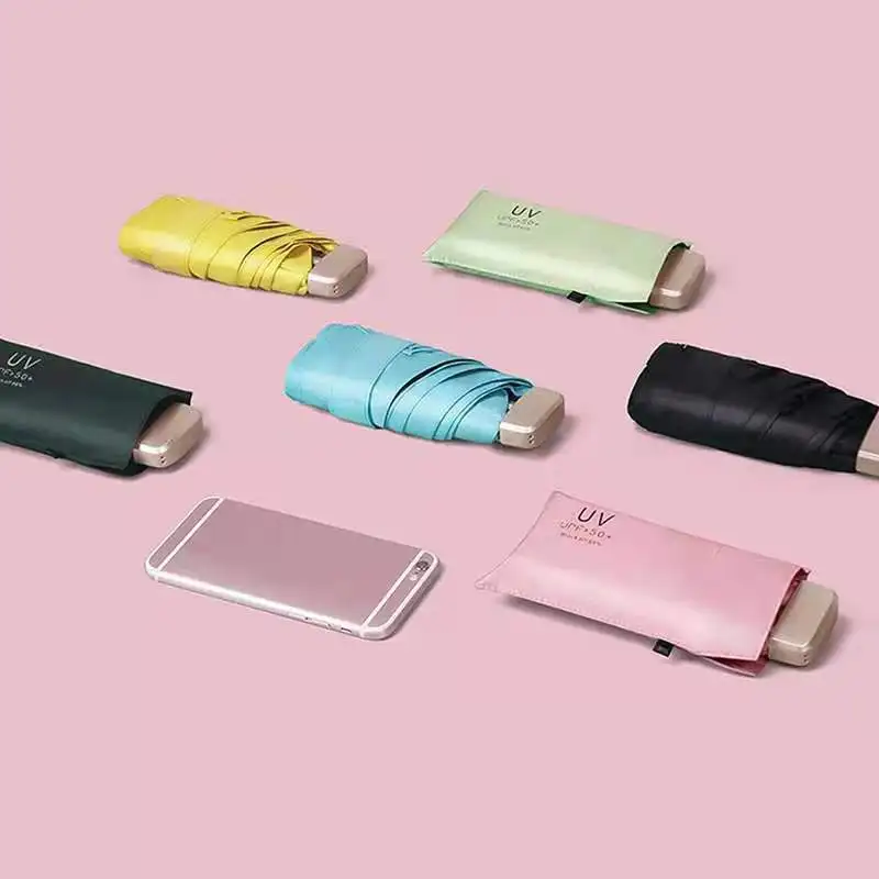 

Women Rain Umbrella Portable Foldable Pocket Mini Umbrellas Ultra-light Rainproof Sunscreen And UV Protection Beach Umbrella