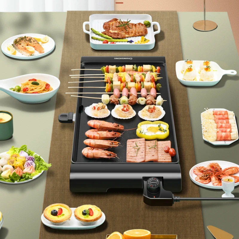 jrm0226 electric barbecue grill household smokeless electric grill pan barbecue plate korean non stick barbecue machine hot sale free global shipping