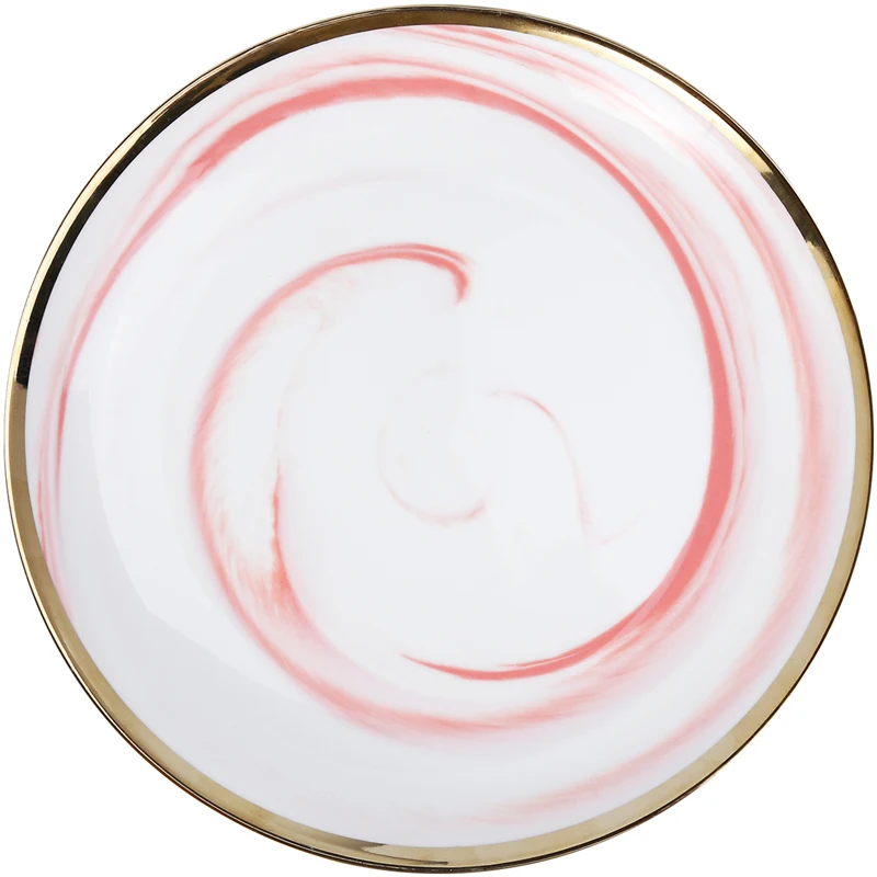 Скандинавская розовая мраморная керамическая плитка домашняя Западная еда