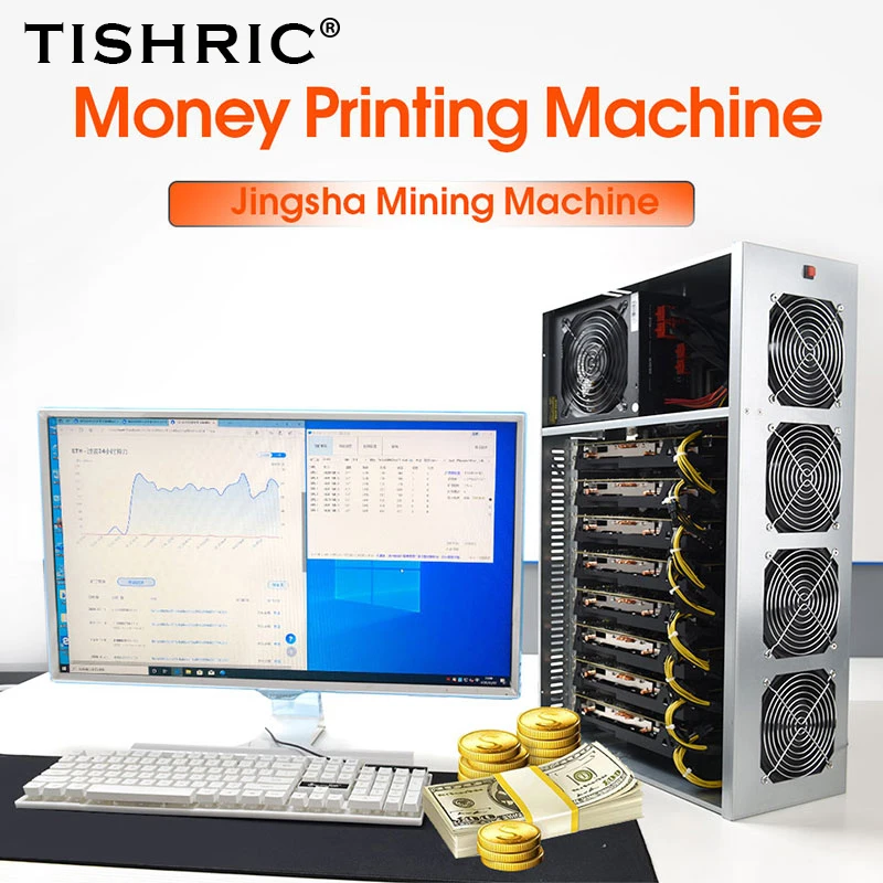 Материнские платы TISHRIC для биткоинов материнская плата 8 GPU 16X /4 * USB2.0 /DDR3 слот