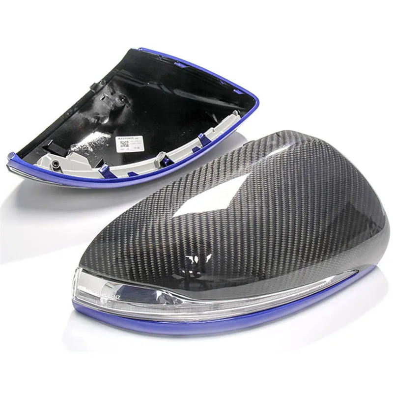 Carbon Fiber Mirror cover For Mercedes W205 W222 W213 W238 X205 for Benz C S GLC E Class AMG 1:1 Replacement Style Only LHD | Автомобили и