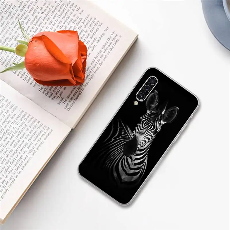 

Animal zebra black white Phone Case For Samsung A S M Note 9 10 20 fe 21 71 30 ultra plus 5g 11 31 51 s