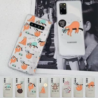 sloth cute animals phone case for samsung a 51 30s 71 21s 70 10 31 30 52 12 40 s20 21 plus lite ultra