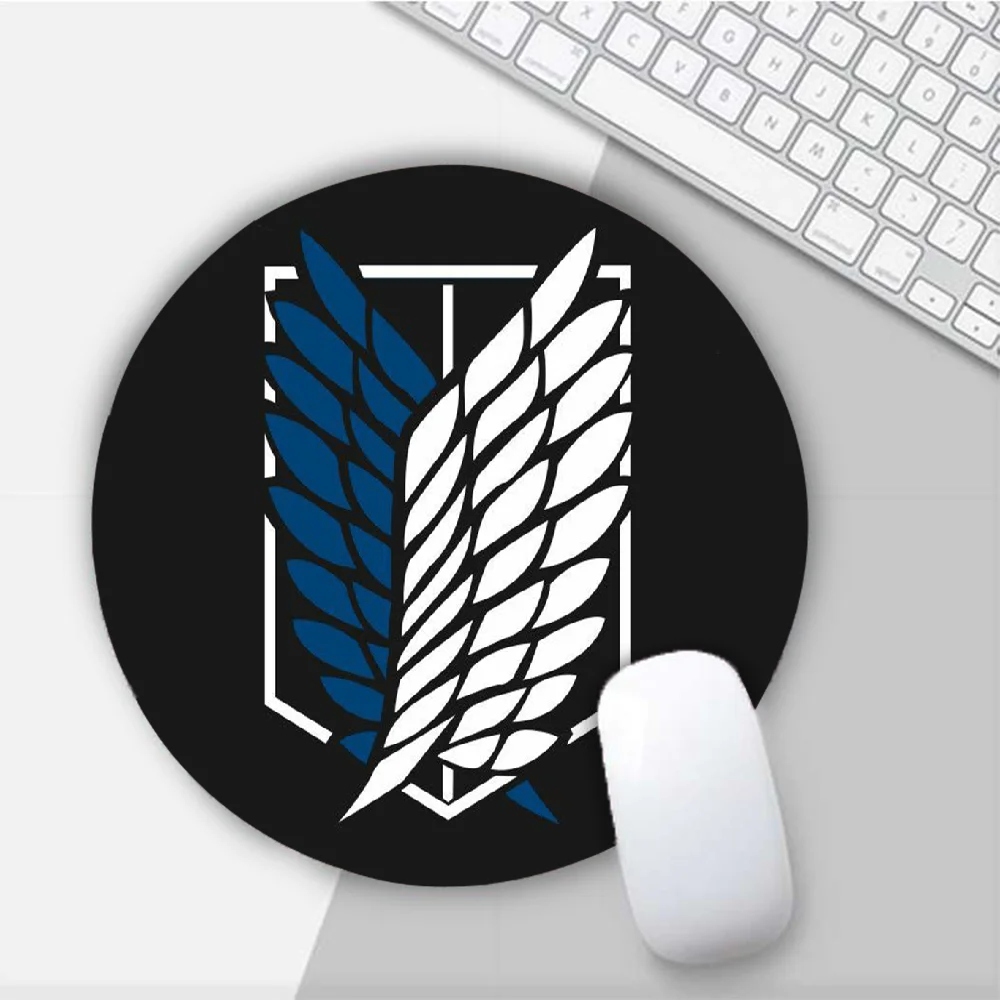 

Attack on Titan Round Mouse Mat Gaming Mouse Pad For PC Laptop Notebook 20x20cm Gamer Desk Pad