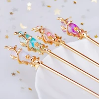 vintage chinese style hair stick women metal rhinestone hair stick hairpin hair chopsticks woman jewelry hair clip accessories