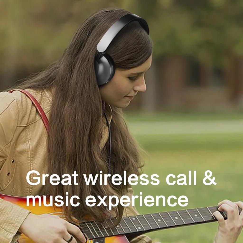Mosunx Беспроводная bluetooth-гарнитура, активная шумоподавление, Бас-гарнитура, встроенный громкой связи высококачественный микрофон