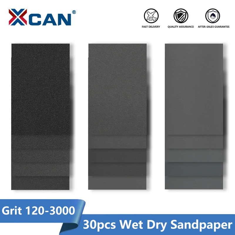 

Наждачная бумага XCAN 30 шт., зернистость 120-3000, влажная Сухая наждачная бумага для дерева, металла, зернистость бумаги