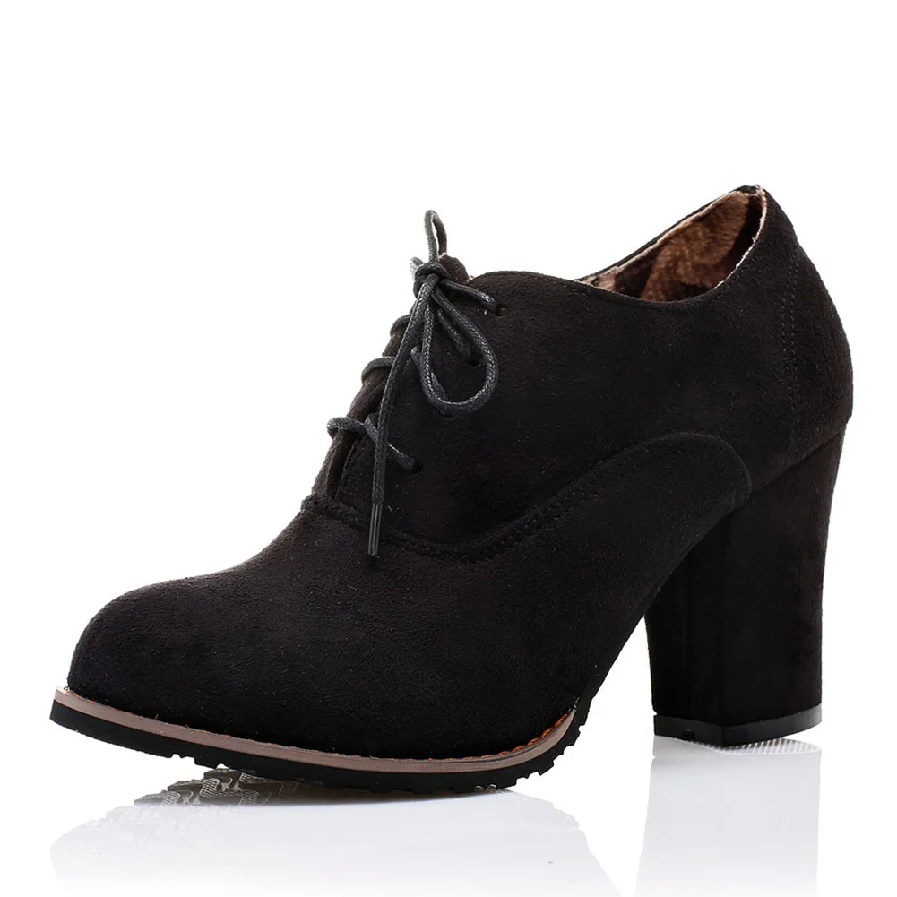 Sarairis Large Size 31-48 Autumn Fashion Ladies High Heels Shoelaces Shoes Woman Casual Office Lady Pumps Women Booties