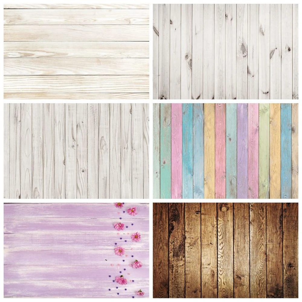 

White Wood Board Floor Gradient Vintage Texture Baby Backdrop Vinyl Photography Background For Photo Studio Custom Photophone