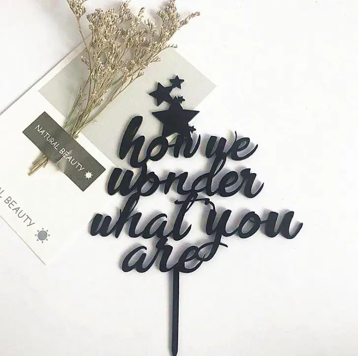 1 шт. милые акриловые фигурки для тортов на Рождество мерцающие веточки звездная