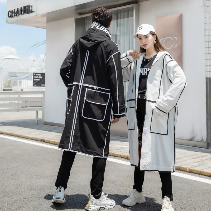 Мужская и женская уличная 2 способа ношения повседневные свободные длинные Стиль